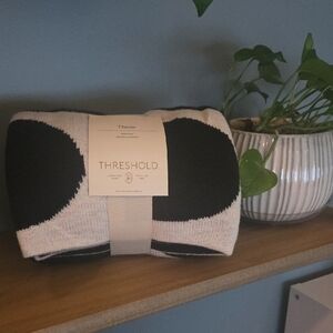 Threshold Monochrome Patterned Throw Blanket